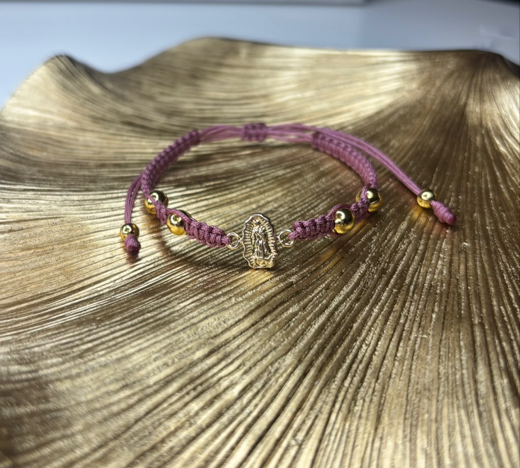 Pulsera Tejida Virgen de Guadalupe